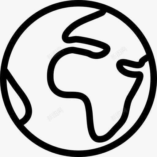 行星地球空间和科学线性图标svg_新图网 https://ixintu.com 空间和科学 线性 行星地球