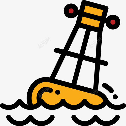 浮标航海水手线型颜色图标svg_新图网 https://ixintu.com 浮标 线型颜色 航海水手