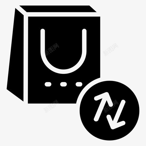 回收袋生物袋生态袋图标svg_新图网 https://ixintu.com 可重复使用的袋子 回收字形图标 回收袋 无污染 环保 生态袋 生物袋