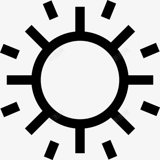太阳冲浪6直线型图标svg_新图网 https://ixintu.com 冲浪6 太阳 直线型