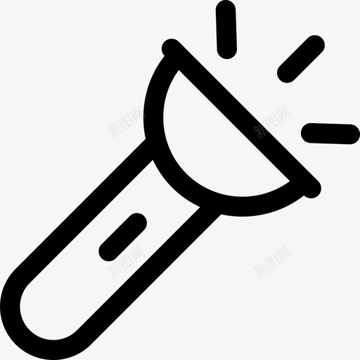 手电筒犯罪与安全线性图标svg_新图网 https://ixintu.com 手电筒 犯罪与安全 线性