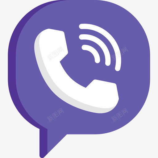 Viber社交媒体26扁平图标svg_新图网 https://ixintu.com Viber 扁平 社交媒体26