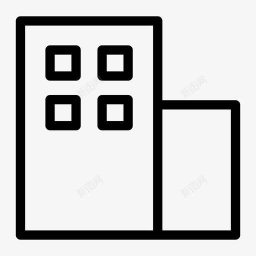 建筑房产办公室图标svg_新图网 https://ixintu.com 假日线图标 办公室 建筑 房产