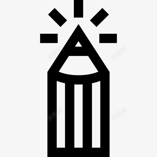 铅笔知识5直线图标svg_新图网 https://ixintu.com 直线 知识5 铅笔