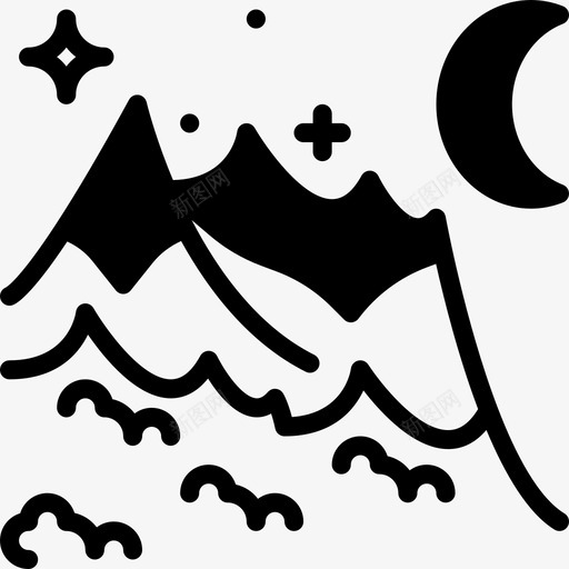 山风景29填充图标svg_新图网 https://ixintu.com 填充 山 风景29