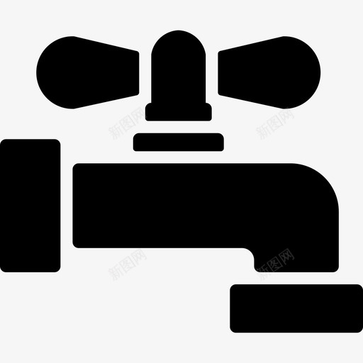 水龙头浴室用品填充图标svg_新图网 https://ixintu.com 填充 水龙头 浴室用品