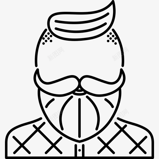 发型风格,男性svg_新图网 https://ixintu.com 发型风格,男性 线性 精美 方正
