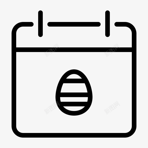 复活节日历日图标svg_新图网 https://ixintu.com 事件 复活节 季节 日 日历 春天 节日