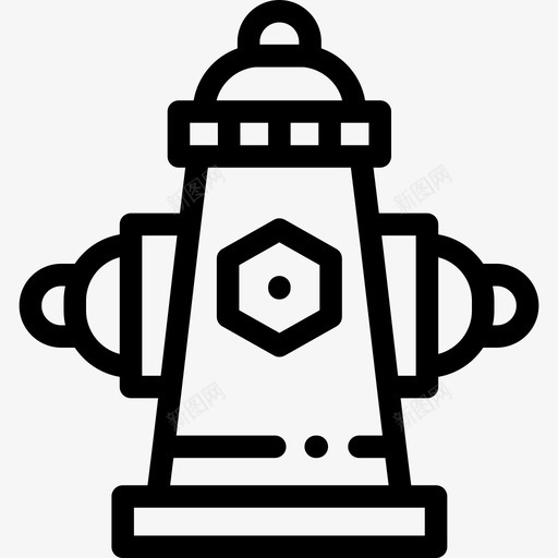 消防2号消防栓线性图标svg_新图网 https://ixintu.com 消防2号消防栓 线性