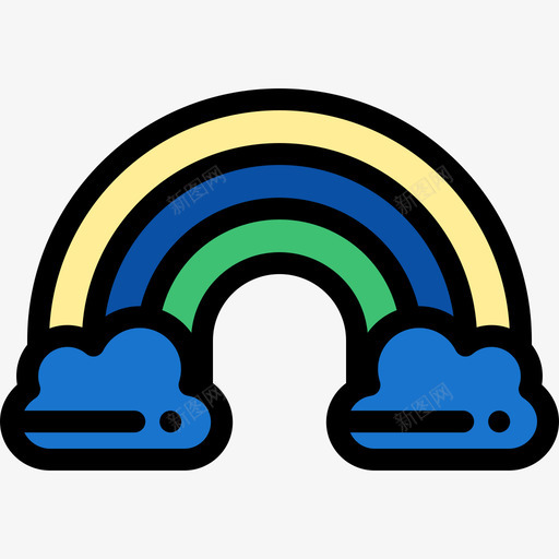 彩虹巴西线性颜色图标svg_新图网 https://ixintu.com 巴西 彩虹 线性颜色