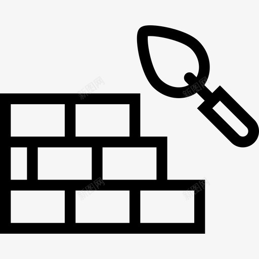 3号楼直线墙图标svg_新图网 https://ixintu.com 3号楼直线墙