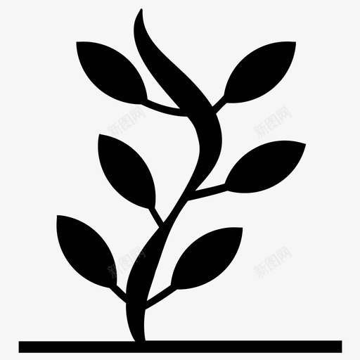 海藻水生植物新鲜海藻图标svg_新图网 https://ixintu.com 新鲜海藻 水生植物 海洋食物字形图标 海藻 绿藻 食用海藻