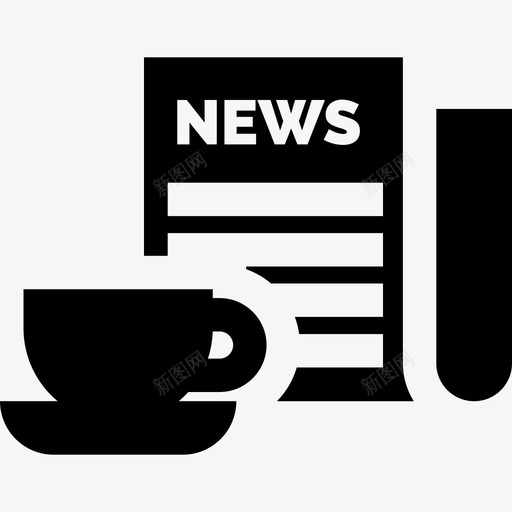 报纸新闻6已满图标svg_新图网 https://ixintu.com 已满 报纸 新闻6