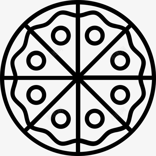 披萨快餐4直系图标svg_新图网 https://ixintu.com 快餐4 披萨 直系
