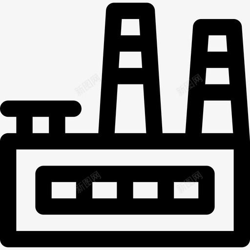 工业园区不动产19线性图标svg_新图网 https://ixintu.com 不动产19 工业园区 线性
