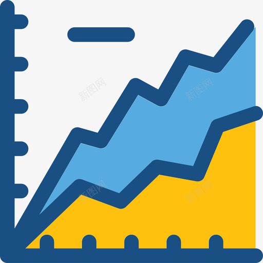 折线图搜索引擎优化和营销4双色调图标svg_新图网 https://ixintu.com 双色调 折线图 搜索引擎优化和营销4