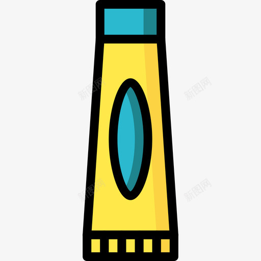牙膏浴室用品4线性颜色图标svg_新图网 https://ixintu.com 浴室用品4 牙膏 线性颜色