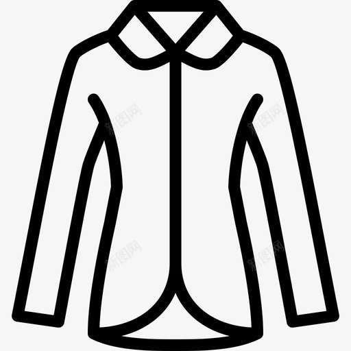 外套女装4件直线型图标svg_新图网 https://ixintu.com 外套 女装4件 直线型