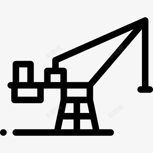 起重机工程机械4台直线式图标svg_新图网 https://ixintu.com 工程机械4台 直线式 起重机