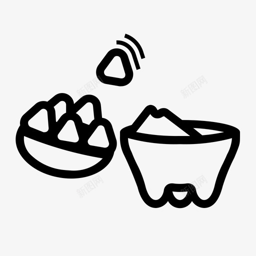 薯片n莎莎酱蘸酱鳄梨酱图标svg_新图网 https://ixintu.com 奎索 薯片n莎莎酱 蘸酱 食物 鳄梨酱