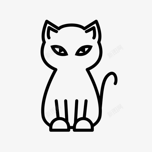 黑猫万圣节厄运图标svg_新图网 https://ixintu.com 万圣节 万圣节收藏 厄运 失败 黑猫