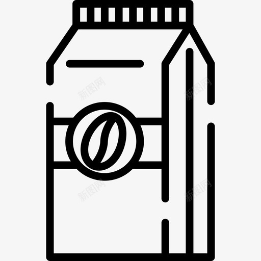 咖啡袋咖啡店25线性图标svg_新图网 https://ixintu.com 咖啡店25 咖啡袋 线性