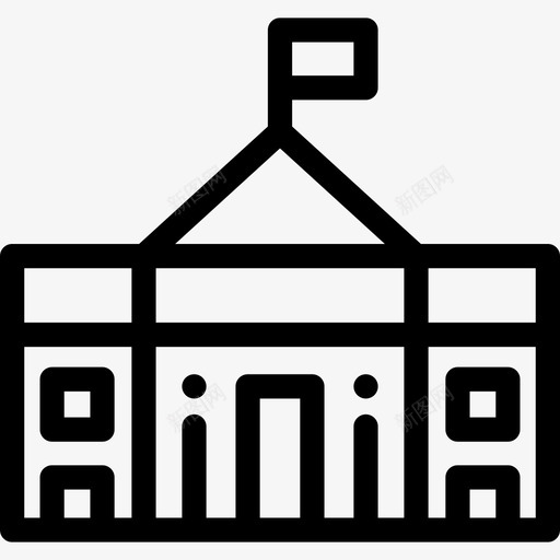白宫美国7直系图标svg_新图网 https://ixintu.com 白宫 直系 美国7