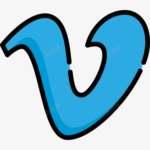 Vimeo社会平均25线性颜色图标svg_新图网 https://ixintu.com Vimeo 社会平均25 线性颜色