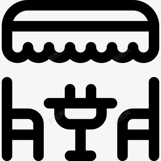 露台夏季7线性图标svg_新图网 https://ixintu.com 夏季7 线性 露台