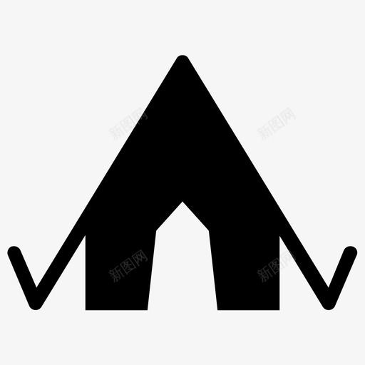 露营帐篷海滩帐篷帐篷图标svg_新图网 https://ixintu.com tipi 帐篷 帐篷屋 海滩帐篷 自然和野餐雕文图标 露营帐篷