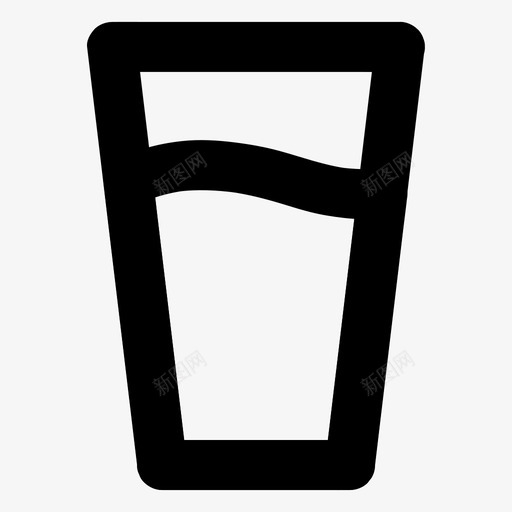水杯饮料果汁图标svg_新图网 https://ixintu.com 各种尺寸的基本图标 果汁 水杯 矿物质 饮料