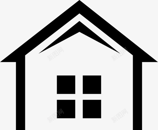 住宅建筑物房地产图标svg_新图网 https://ixintu.com 住宅 住宅和房屋 建筑物 房地产