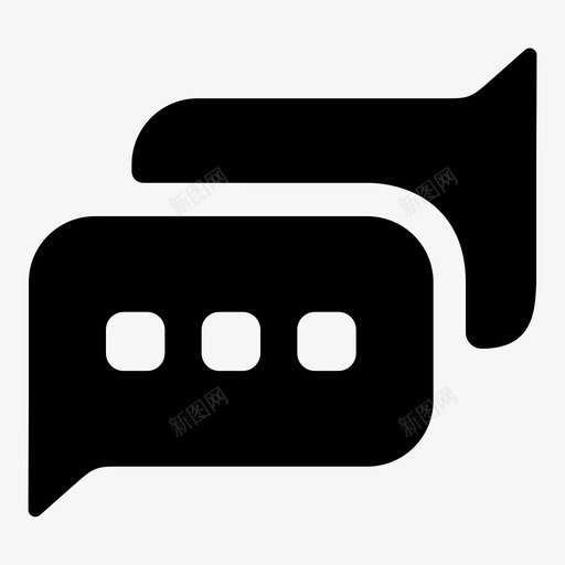 对话聊天评论图标svg_新图网 https://ixintu.com 回复 对话 社交媒体 聊天 评论