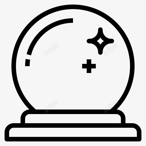魔术球水晶财富图标svg_新图网 https://ixintu.com 万圣节 万圣节大纲 水晶 财富 魔术球