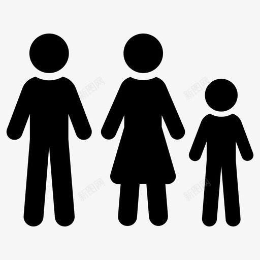 父母父亲孩子图标svg_新图网 https://ixintu.com 儿子 孩子 母亲 父亲 父母