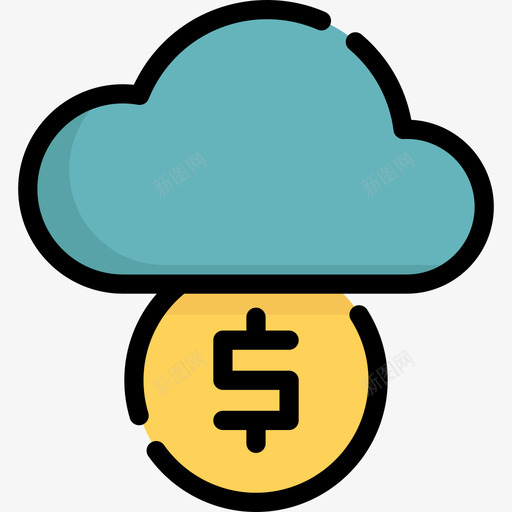 云营销10线颜色图标svg_新图网 https://ixintu.com 云 线颜色 营销10