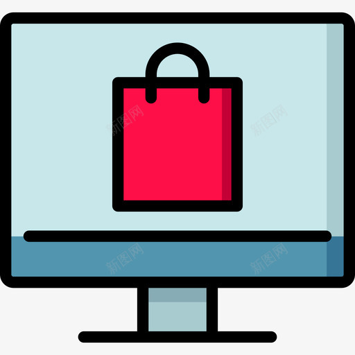 网上商店搜索引擎优化在线营销5线性颜色图标svg_新图网 https://ixintu.com 搜索引擎优化在线营销5 线性颜色 网上商店