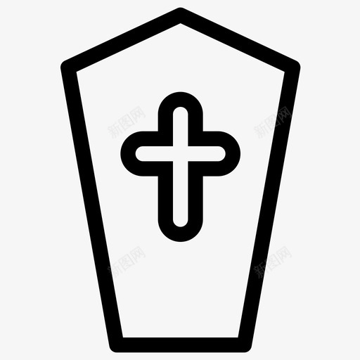 棺材死人万圣节图标svg_新图网 https://ixintu.com 万圣节 恐怖 棺材 死人