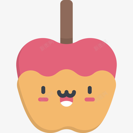 焦糖苹果kawaii糖果3扁平图标svg_新图网 https://ixintu.com kawaii糖果3 扁平 焦糖苹果
