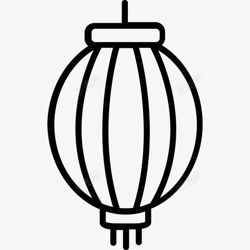 灯笼亚洲直线图标svg_新图网 https://ixintu.com 亚洲 灯笼 直线