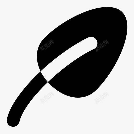 叶卵形叶自然图标svg_新图网 https://ixintu.com 卵形叶 叶 自然