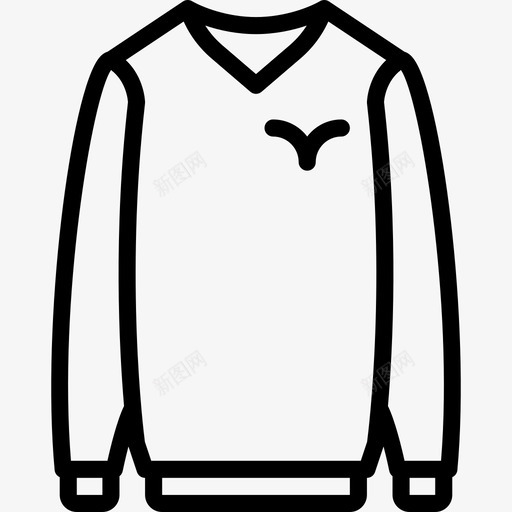 毛衣男装3线性图标svg_新图网 https://ixintu.com 毛衣 男装3 线性