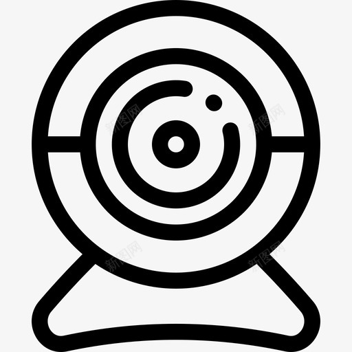 网络摄像头安全23线性图标svg_新图网 https://ixintu.com 安全23 线性 网络摄像头