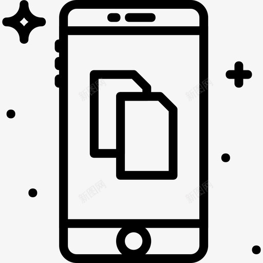 智能手机移动功能3线性图标svg_新图网 https://ixintu.com 智能手机 移动功能3 线性
