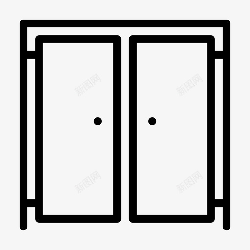门建造工艺图标svg_新图网 https://ixintu.com 修理 工艺 建造 翻新 门