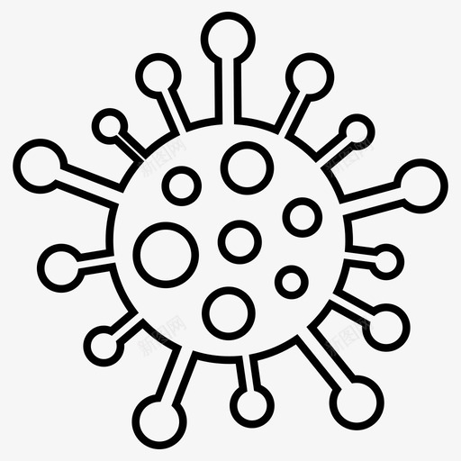 病毒细菌疾病图标svg_新图网 https://ixintu.com 医疗卫生 感染 疾病 病毒 细菌