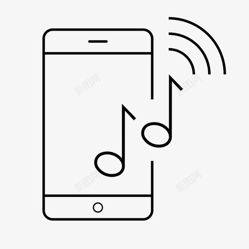 在手机上播放音乐大声歌曲图标svg_新图网 https://ixintu.com 在手机上播放音乐 大声 歌曲