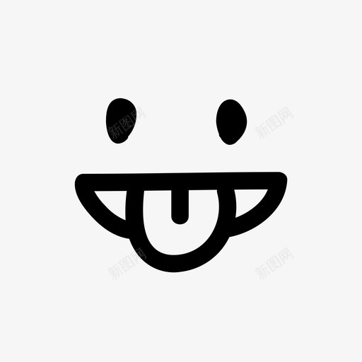 快乐情绪幽默图标svg_新图网 https://ixintu.com 幽默 快乐 情绪 笑声 表情