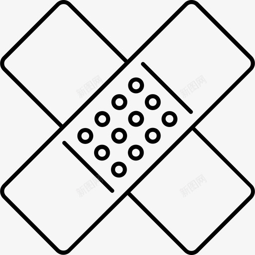 创可贴医用43128px线图标svg_新图网 https://ixintu.com 128px线 创可贴 医用43