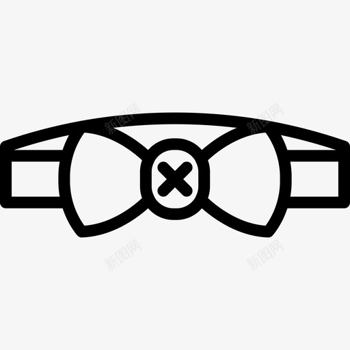 领结男士配件2直线型图标svg_新图网 https://ixintu.com 男士配件2 直线型 领结